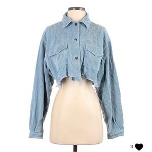 12th Tribe Crop Corduroy Jacket Small
